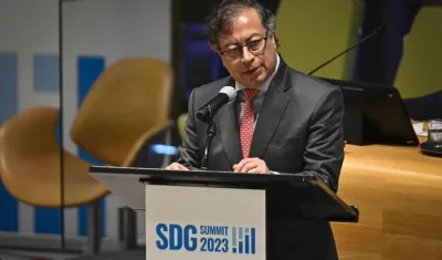 Gustavo Petro en la cumbre de los Objetivos de Desarrollo Sostenible (ODS) de las Naciones Unidas.