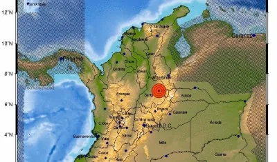 Reporte del epicentro del temblor dado por el SGC.
