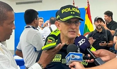 General Jorge Urquijo, comandante de la Policía Metropolitana de Barranquilla.