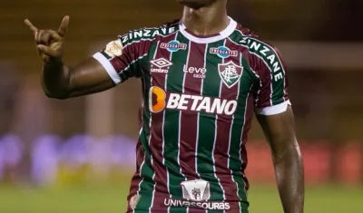 El colombiano Jhon Arias fue clave en la remontada de Fluminense ante Goiás.