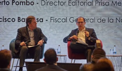 El Fiscal General Francisco Barbosa en la charla con Roberto Pombo