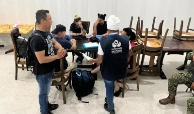 Migrantes atendidos por la Defensoría del Pueblo en San Andrés.