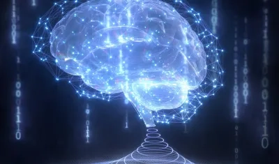 Interpretación artística de la computación similar al cerebro.