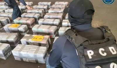 Droga incautada por la Policía de Costa Rica. 