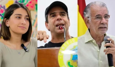 Laura Sarabia, Alejandro Char y Eduardo Verano.