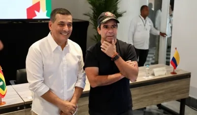 El Alcalde de Cartagena, Dumek Turbay, y el Alcalde de Barranquilla, Alex Char.