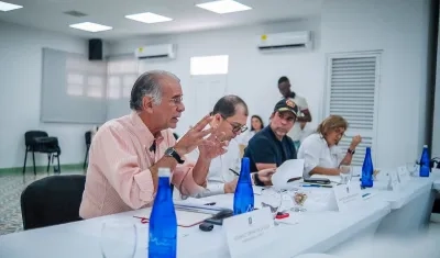 El gobernador Eduardo Verano en la reunión del Consejo de Seguridad