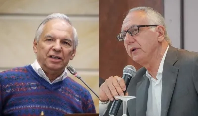 Ricardo Bonilla, ministro de Hacienda, y Guillermo Jaramillo, ministro de Salud.