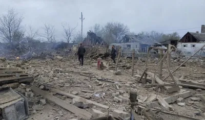 Imagen de los daños por los bombardeos en Jersón, Ucrania. 