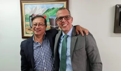 Gustavo Petro y Alfredo Saade.