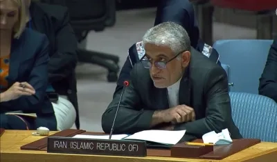 Embajador iraní ante la ONU, Saeed Iravani.