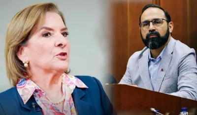 La Procuradora General, Margarita Cabello, y el Ministro de Minas, Andrés Camacho