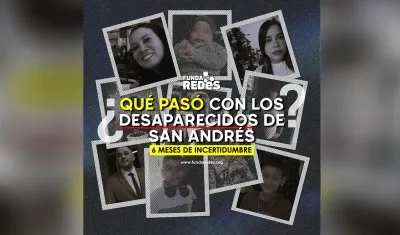 La imagen sobre algunos de los desaparecidos venezolanos que salieron de San Andrés hace seis meses
