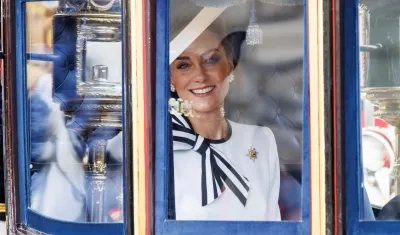 La Princesa de Gales este sabado en el desfile Trooping the Colour de Londres.