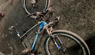 La víctima se transportaba en esta bicicleta. 