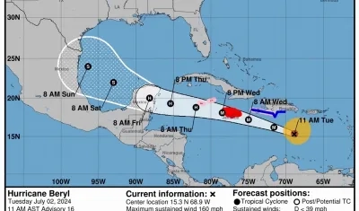 Imagen referencial del huracán.