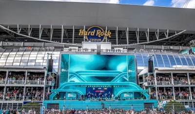 Vista general del Hard Rock Stadium, escenario de la final de la Copa América. 