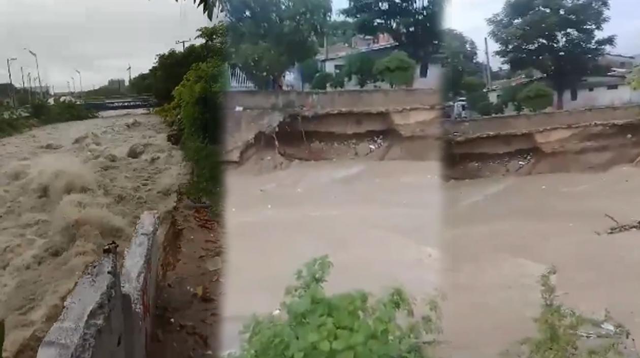 Arroyo destruye canal de 'El Platanal', en Soledad