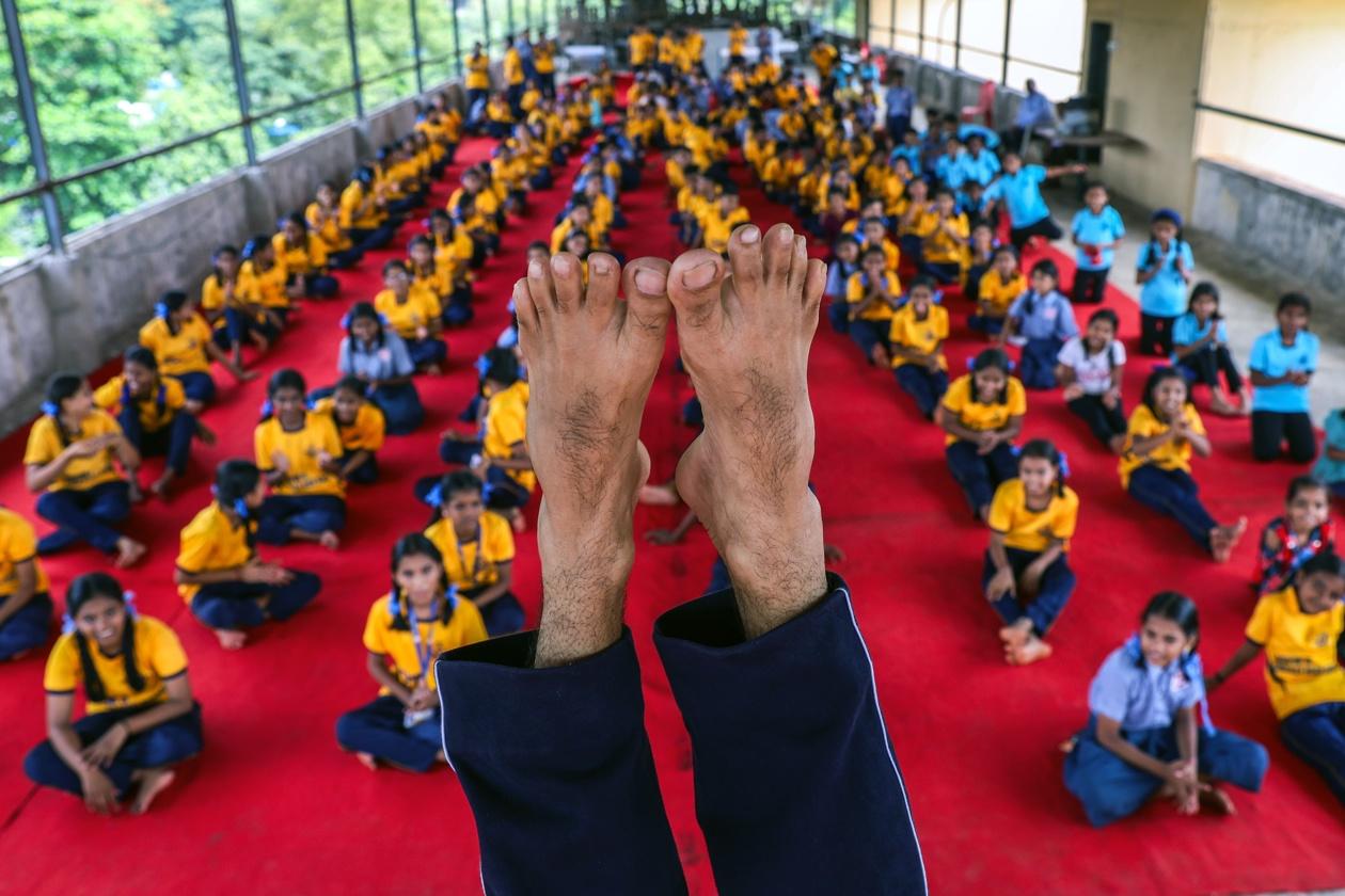 India celebra el Día Internacional del Yoga.
